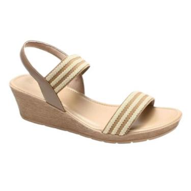 Imagem de Sandalia usaflex plataforma elastico camel, 38