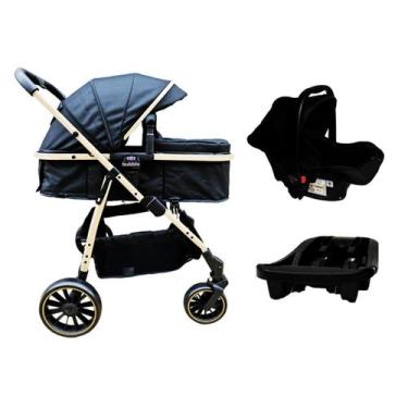 Imagem de Carrinho de Bebê Lunna Gold/Preto 3 em 1 De 0-15 Kg - Bubble Baby