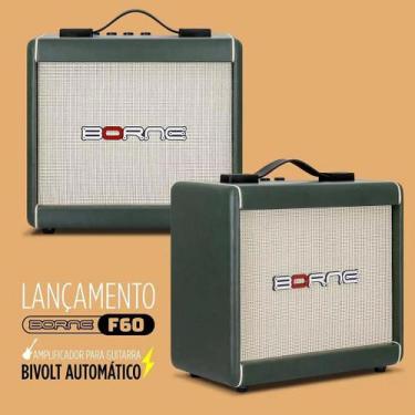 Imagem de Amplificador De Guitarra Borne F60 15w Rms Verde Musgo