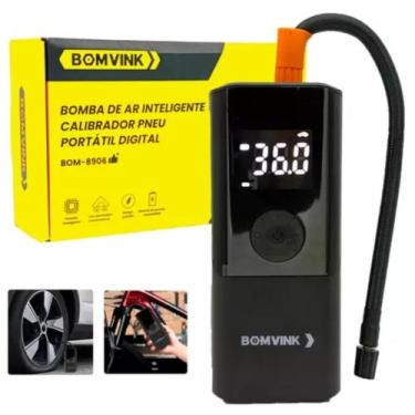 Imagem de Bomba de ar inteligente calibrador pneu portátil digital bom-8906 - BO