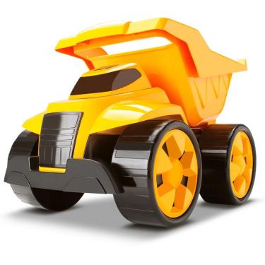 Imagem de Caminhão de Brinquedo Tópi Combo Construction Função 2 em 1 Vira Trator Amarelo Cardoso Toys