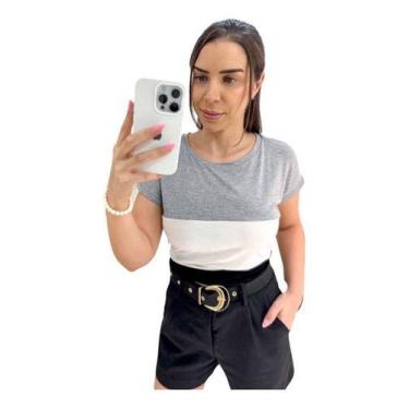 Imagem de Blusa Sobrelegging Feminina Long Line Academia - AG Industria, Mescla 