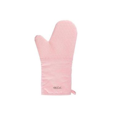 Imagem de Luva de Cozinha Rosa Silicone e Algodão 35cm - WECK