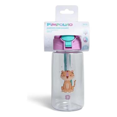 Imagem de Garrafa Infantil Pimpolho Com Bico Ergonômico 500ml Cristal, Rosa