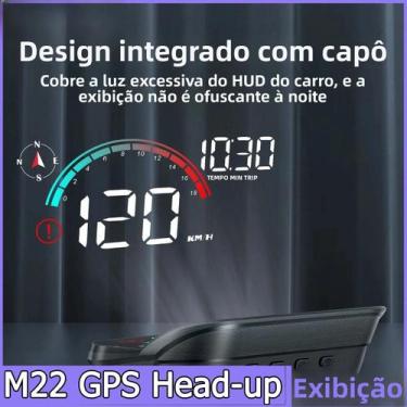Imagem de Projetor Digital Universal Para Carro M22 GPS HUD Display Head-Up Velo