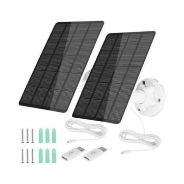 Imagem de Carregador Solar À Prova d'Água De 5W Para Câmera Com Porta Micro USB 