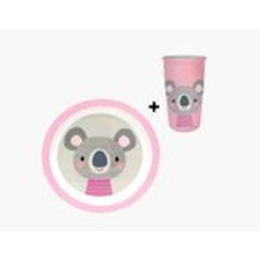 Imagem de Kit Prato + Copo Infantil Coala - Clingo