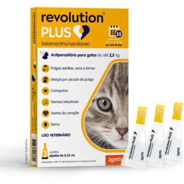 Imagem de Antiparasitário Zoetis Revolution Plus 0,25ml para Gatos de 1,25 Kg a 