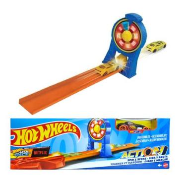 Imagem de Pista Hot Wheels Com Carro Girar E Marcar Spin E Score