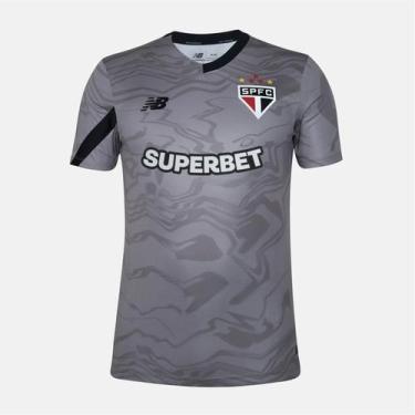 Imagem de Camisa São Paulo Goleiro C/P 24/25 New Balance Masculina, M, Grafite, 