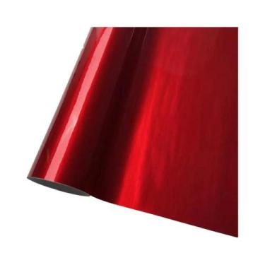 Imagem de Filme Vinílico Metálico Vermelho Para Envelopamento De Carros E Motos,