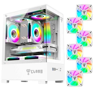 Imagem de Gabinete Gamer CLANM Megalon Night Mini-Tower Frontal e Lateral Vidro 