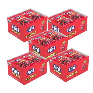 Imagem de Kit Mini Bala De Gelatina Amoras Fini - 5 Caixas 180g