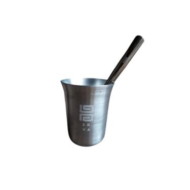 Imagem de Kit Tereré Cuia Black Erva Alumínio E Bomba Mola Externa