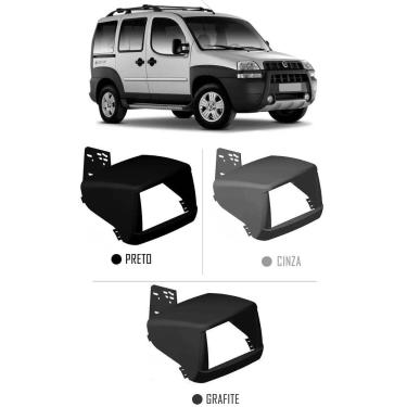 Imagem de Moldura De Painel 2 Din Fiat Doblo 2000 Á  2017 Para Cd Dvd 2 Dins