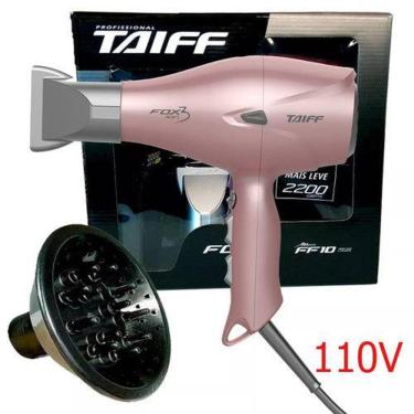 Imagem de Kit Taiff Secador Profissional Fox Ion 3 Rose 2200W - + Difusor Curves