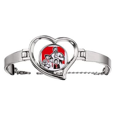 Imagem de N/A N/A Bracelete de arame para joias de coração com modelo publicitário da China Red Education, medium, metal