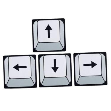 Imagem de Porta Copos Formato Teclas Do Teclado Setas 4 Peças - Yaay!