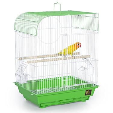 Imagem de Prevue Pet Products Gaiola de pássaro South Beach com topo plano, verde-limão (SP50091)