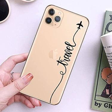 Imagem de Capas de telefone TPU macias de viagem mapa do mundo para iphone 13 12 pro xs max xr 7 8 plus 6s capa de avião para iphone 11 se2020 coque, j, para iphone 13pro