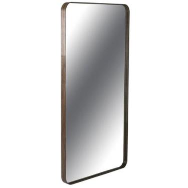 Imagem de Espelho Retangular Pereque Com Moldura Lamina Nogueira 135 Cm (Alt) -