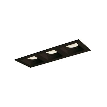 Imagem de Spot de Embutir Newline Flat para 3 Lâmpadas MR16 GU10 Bivolt Preto
