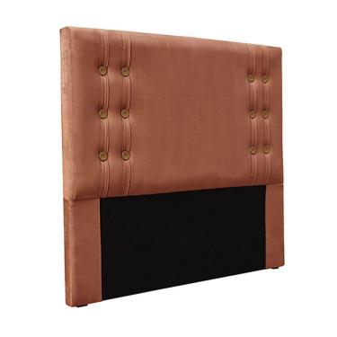 Imagem de Cabeceira Decorativa Casal 1,40m Kors Veludo Cobre
