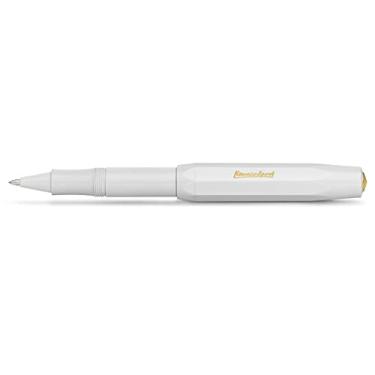 Imagem de Kaweco Clássica caneta esportiva de gel/esferográfica incluindo refil de caneta esferográfica de 0,7 mm para canhotos e destros em design clássico com rolo de gel de cerâmica I 13,5 cm (branco)
