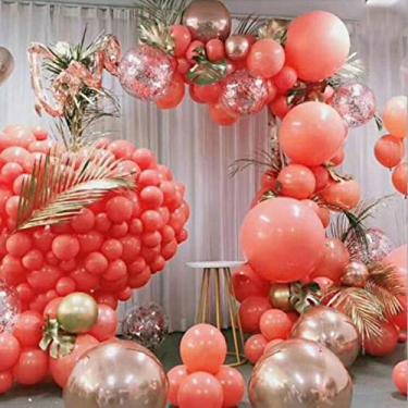 Imagem de Balão de parede 30,5 cm pastel pêssego blush rosa conjuntos de balões de látex 100 peças balões de festa macaron para casamento aniversário chá de bebê decoração de festa suprimentos arco balão torre