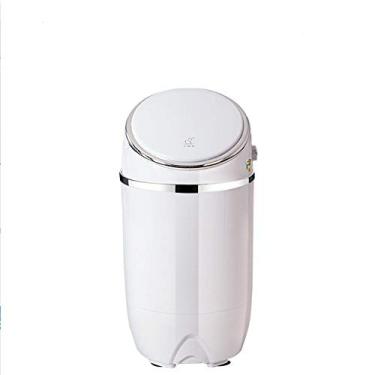 Imagem de Máquina de lavar portátil, capacidade de lavagem e lixiviação semiautomática Mini Home, 3,6 kg com função de temporização, branca