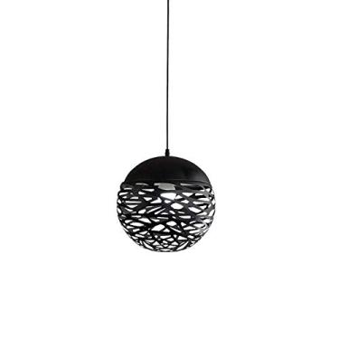 Imagem de Rekaf Luz de suspensão de arte industrial vintage preto ferro forjado lustre oco iluminação decorativa individual ilha lustre corredor lâmpada de teto