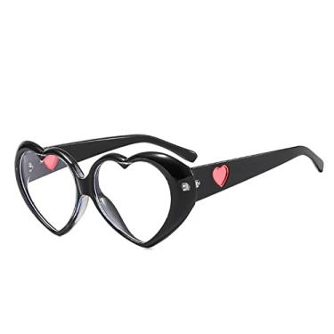 Imagem de Óculos fofos Love Cat Eye para mulheres Armação colorida tons femininos, 1, tamanho único