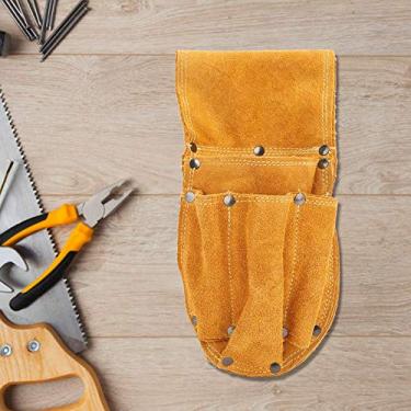 Imagem de Bolsa para ferramentas de camurça, bolsa para ferramentas na cintura, marcenaria resistente para decoração de interiores