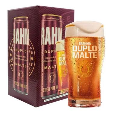 Imagem de Copo Para Cerveja E Chopp Brahma Duplo Malte 425ml - Licenciado Ambev