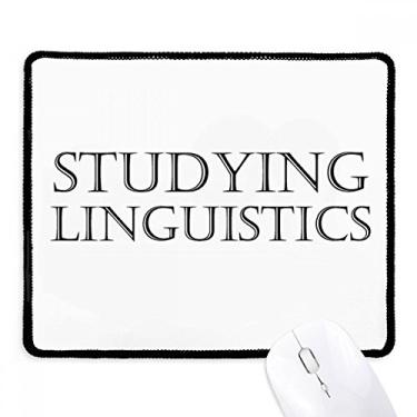 Imagem de Mousepad de palavras curtas para estudar, linguística, borda costurada, tapete de borracha para jogos