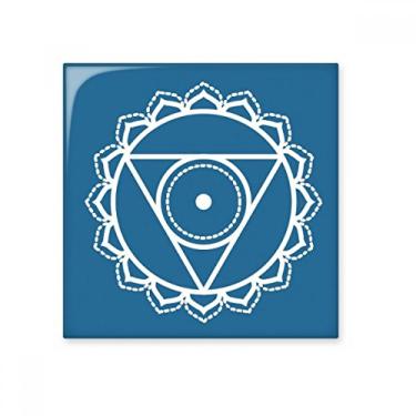 Imagem de Totem Flower Geometria Círculo Símbolo Cerâmica Azulejo Brilhante Decalque Pedra Adorna Tijolo Vitrificado