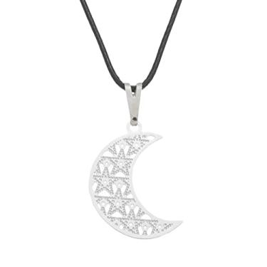 Imagem de Colar Lua 17mm - Sunshine Cristais Cor:Prata