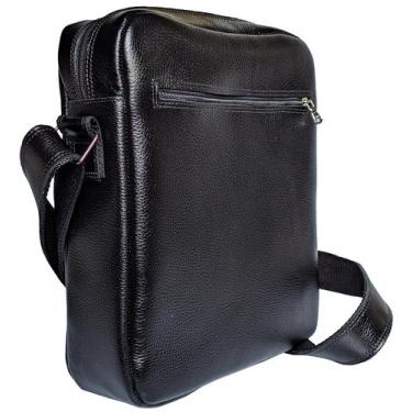Imagem de Bolsa Shoulder Bag Masculina Em Couro Alça Transversal Com Divisorias