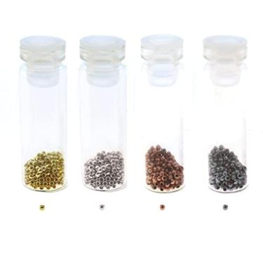Imagem de The Beadsmith Basic Elements Crimp Beads, 4 Vials in Assorted Colors, Uniform Round Shape, No Sharp Edges, Designed to Secure The Ends of Jewelry Stringing Wires and Cables