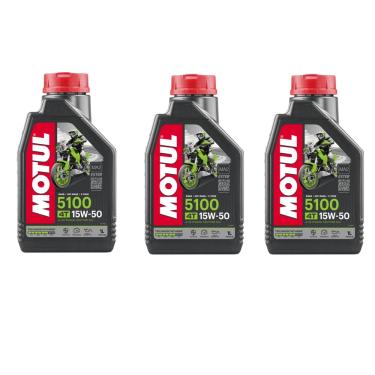 Imagem de 3 Oleo Motul 5100 15w50 Moto 4t Semi-sintético
