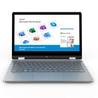 Imagem de Notebook 2 em 1 Positivo Duo C4128C Intel Celeron 4GB 128GB 11.6" IPS Full HD touch Windows 10 Home, Cinza - Inclui Microsoft 365 Personal por 1 ano
