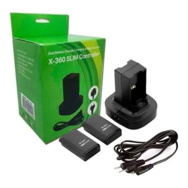 Imagem de Carregador Com 2 Baterias Recarregáveis Duplo Xbox 360