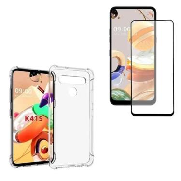 Imagem de Kit Capinha Anti Impacto Com Bordas + Película De Vidro 3d 9d Compatível LG K41S