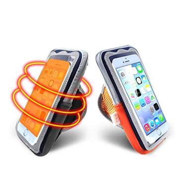 Imagem de Saco quente para celular elétrico USB para aquecer o inverno com aquecimento elétrico e braçadeira para esportes frios, adequado para a maioria dos telefones com tela de 4 a 7 polegadas, laranja