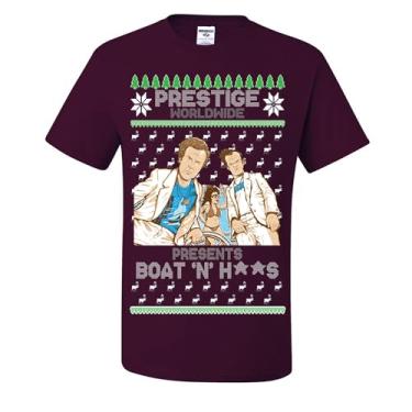 Imagem de Camisetas feias de Natal Prestige Worldwide Boats and Hoo Step Brothers, Marrom - 1, M