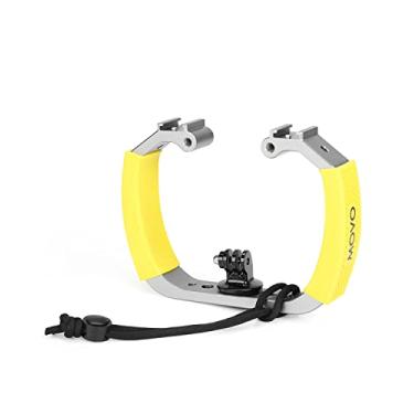 Imagem de Equipamento de mergulho subaquático Movo GB-U70Y para GoPro Hero com montagens de sapata fria, alça de pulso - Funciona com HERO3, HERO4, HERO5, HERO6, HERO7, HERO8 e Osmo Action Cam - Acessório Scuba GoPro (Amarelo)