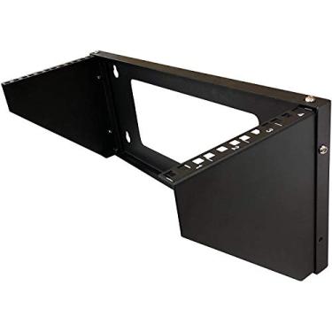 Imagem de TECHTOO Rack de montagem na parede 4U Rack vertical e horizontal Rack de servidor montável na parede de 48 cm para serviço pesado, carga máxima de 29,9-68 kg, rack aberto de rede para painel de