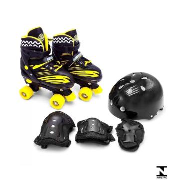 Imagem de Patins Quad Kit Preto 30/33 - Unitoys