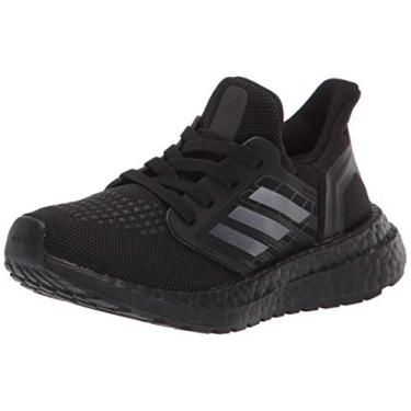 Imagem de adidas Tênis de corrida unissex Ultraboost 20, Preto/Preto/Vermelho Solar, 11 Little Kid