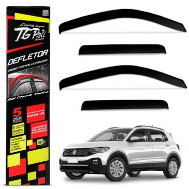 Imagem de Calha de Chuva T-Cross 2019 2023 Defletor Fumê em Acrílico